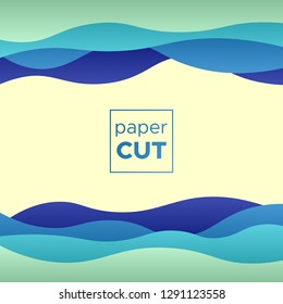 Abstract  Background with Paper Cut shapes. Vector illustration.