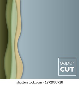 Abstract  Background with Paper Cut shapes. Vector illustration.