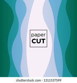 Abstract  Background with Paper Cut shapes. Vector illustration.
