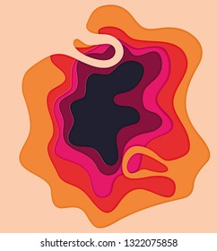 Abstract background and paper cut shapes. Vector EPS-10