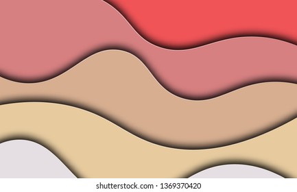 Abstract  Background with Paper Cut shapes banner design. Vector illustration.