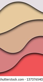 Abstract  Background with Paper Cut shapes stories banner design. Vector illustration.