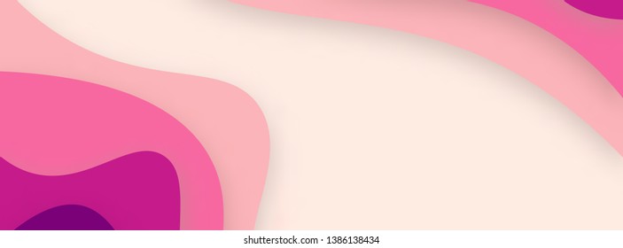 Abstract  Background with Paper Cut shapes banner design. Vector illustration.