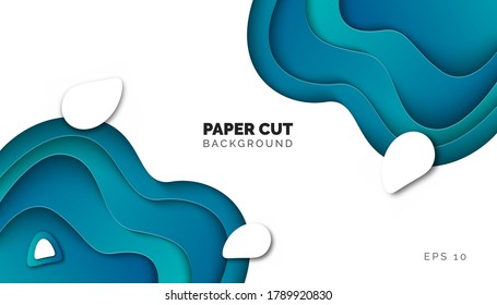 abstract background with paper cut shapes, paper cut background design, simple background - Shutterstock ID 1789920830