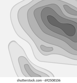 abstract background with paper cut shapes.
