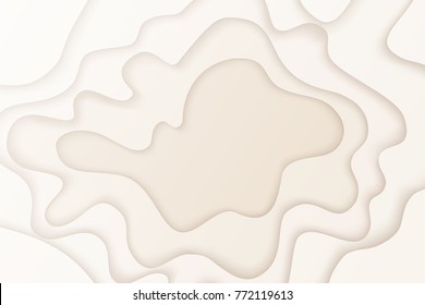 Abstract background with paper cut shapes. Vector volume design layout for business presentations, flyers, posters. Volumetric waves, paper art 3d design
