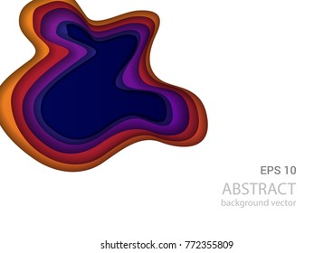 Abstract background paper cut shapes. Vector design
