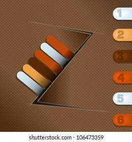 Abstract background with paper cut and stickers