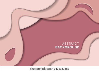 Abstract background in paper cut style