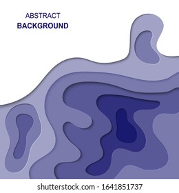 Abstract background in paper cut style, multi layer and harmony color