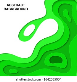 Abstract background in paper cut style, multi layer and harmony color