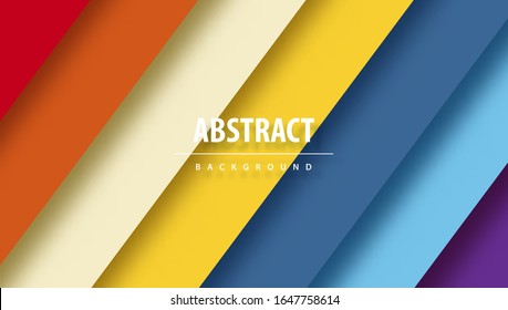 Abstract background paper cut style