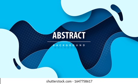 Abstract background paper cut style