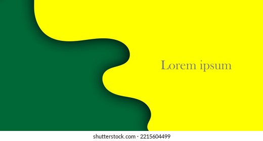 Abstrakter Hintergrund, Papierschnitt, grün und gelb