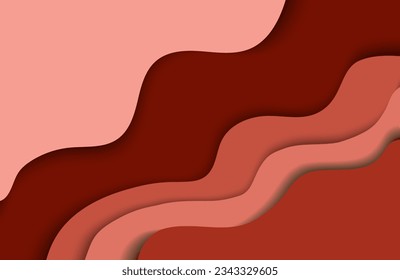 fondo abstracto en estilo de corte de papel con colores marrón y rojo para diseño web