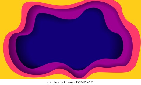 Abstract background paper Cyberpunk. A4 abstract color 3d paper art illustration set. Contrast colors. Vector design layout for banners presentations, posters and invitations.Illusion of depth. Eps10.