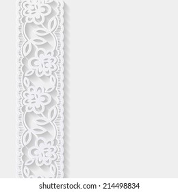 Abstract background with paper floral pattern. Vector illustration 