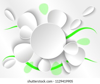 Abstract background with paper flower