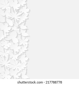 Abstract background with paper leaves. Vector illustration 