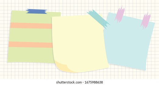 Abstract background with paper notes