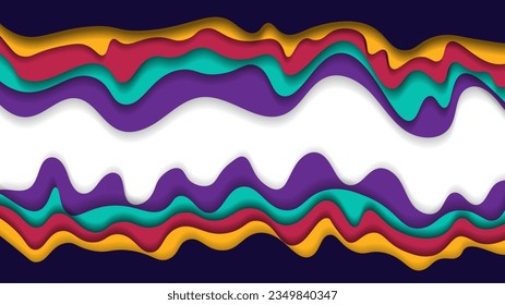 Abstract background paper in red purple, yellow, blue and black . A4 abstract color 3d paper art illustration set. Contrast colors. Vector design layout for banners presentations. Illusion of depth. 