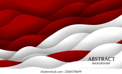 Abstract background paper in red and white . A4 abstract color 3d paper art illustration set. Contrast colors. Vector design layout for banners presentations. Illusion of depth. Set of bright abstract