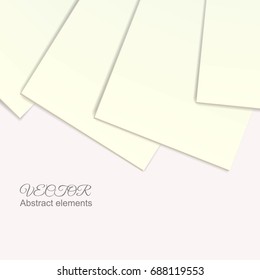 Abstract background with paper sheets light grey texture. Vector Illustration