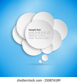 Abstract background of paper speech bubble, abstract template vector.