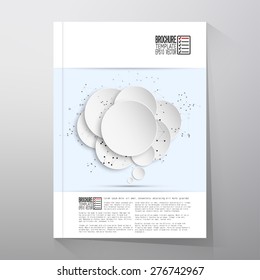 Abstract background of paper speech bubble with the social network.  Brochure, flyer or booklet for business, template vector.
