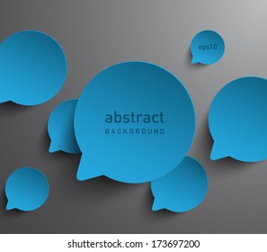 Abstract background of paper speech bubbles. Social, communication, information, chat. Clean and modern style design