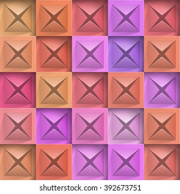 Abstract background paper squares. Vector Illustration