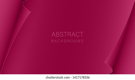 Abstract background in paper style with curved corners. Vector illustration.