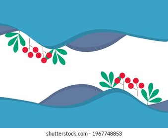 Abstract background with paper waves for banner, invitation, poster or web site design. Paper cut style,  space for text, vector 