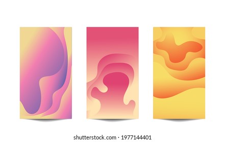 Abstract background paper Yellow pink orange and purple.abstract color 3d paper art illustration set.Contrast colors.Vector design layout for banners presentations,posters and invitations.wave.shape