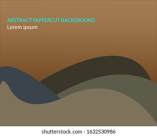 Abstract background papercut invitation.vector eps