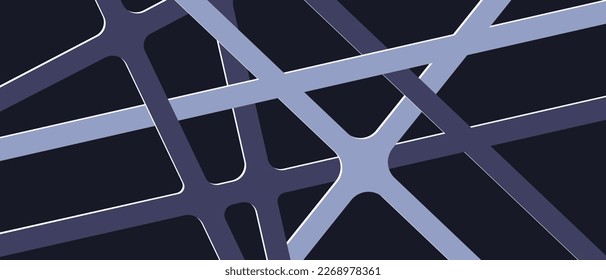 Abstract background with papercut lines. Modern dark blue technology background. Vector EPS 10