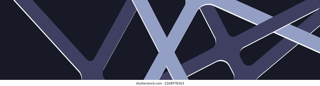Abstract background with papercut lines. Modern dark blue technology background. Vector EPS 10
