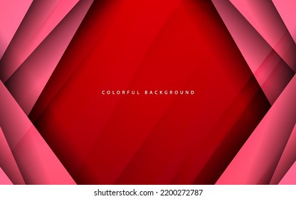 Abstract background papercut overlap layer red color vector