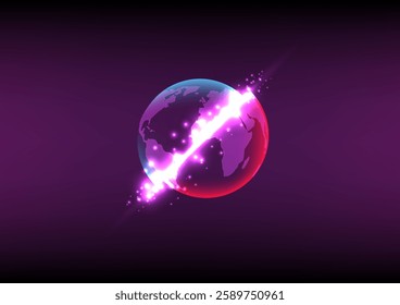 Abstract background with parallel multiverse explosion, stock vector