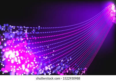 abstract background of particle internet connection line technology