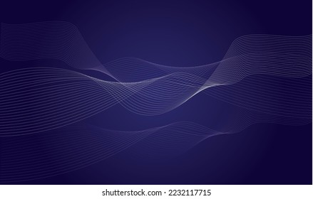 Abstract background of particle technology, blue background. Wave Pattern Technology Background.