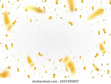 Abstract background party celebration gold confetti. Bright festive tinsel of gold color. Valentine’s Day, Birthday, Holiday.