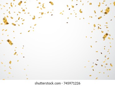 Abstract background party celebration gold confetti. - Shutterstock ID 745971226