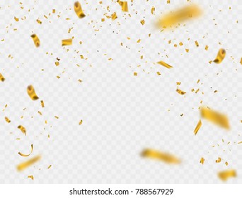 Abstract background party celebration gold confetti.