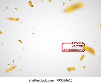 Abstract background party celebration gold confetti.