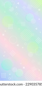 Abstract background  with pastel colored gradient and various shapes