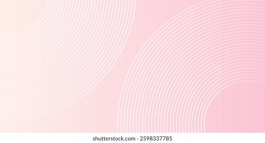 Abstract background pastel colorful pink and yellow gradations. Circle effect lines simple modern abstract