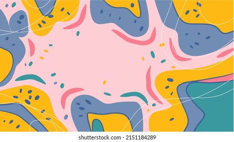 abstract background with pastel colors curved lines and curls forming an ethnic pattern. very suitable for wallpaper on your gadget screen or social media