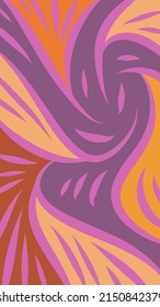 Abstract background with pastel colors and ethnic circular strokes and swirling pattern