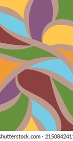Abstract background with pastel colors and ethnic circular strokes and swirling pattern
